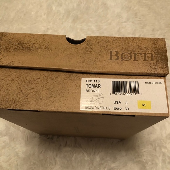 Born bronze Tomar strap sandals 8~ Brand New with box - Picture 6 of 10